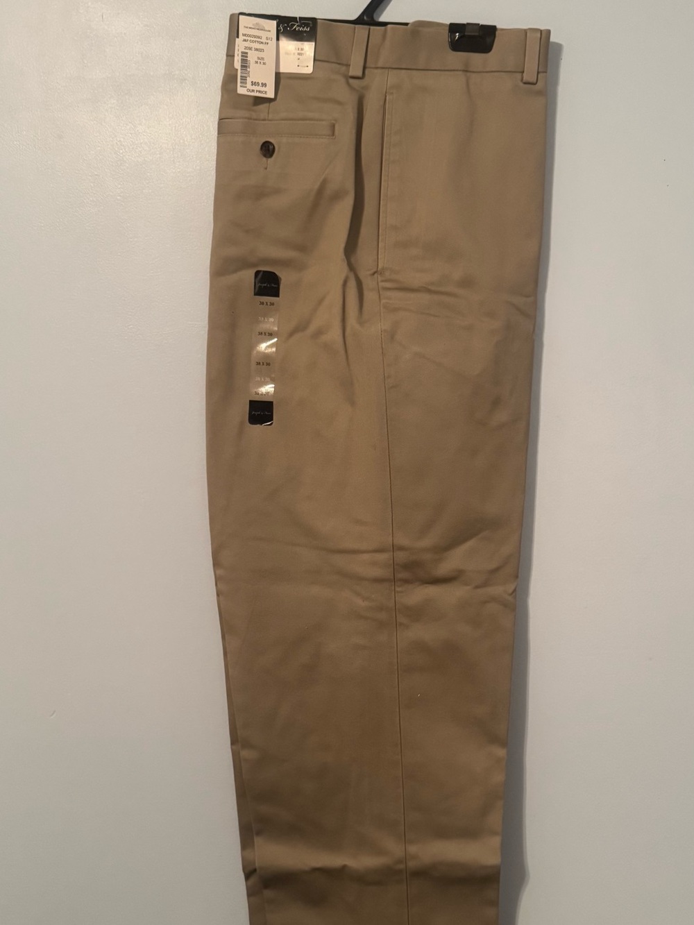 Joseph & Feiss Men's Flat-Front Chinos in Khaki